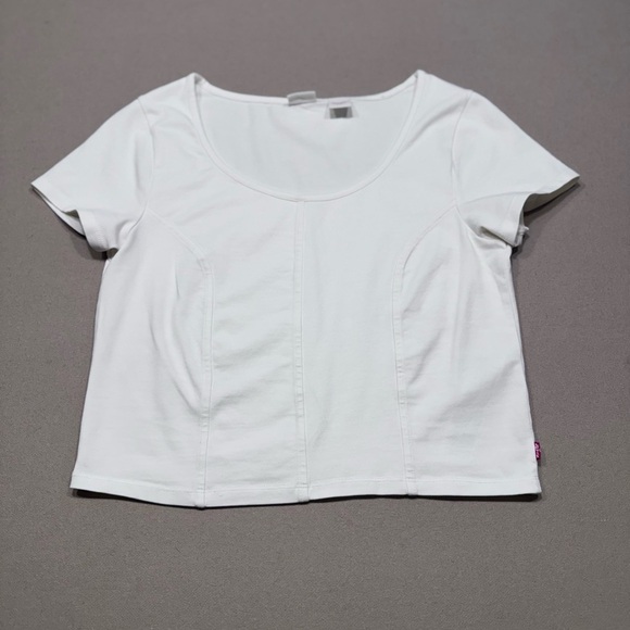 Levi's Classic White Mars Corset Short Sleeve Top -NWOT - Picture 2 of 7